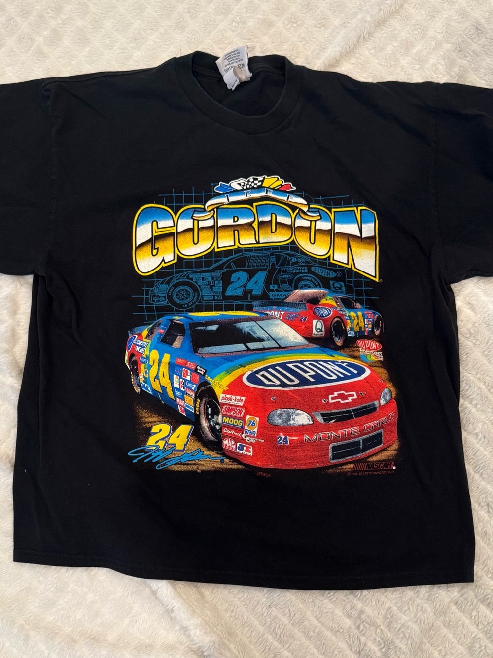 Vintage 1998Jeff Gordon Black Kids NASCAR Graphic Tee - Black